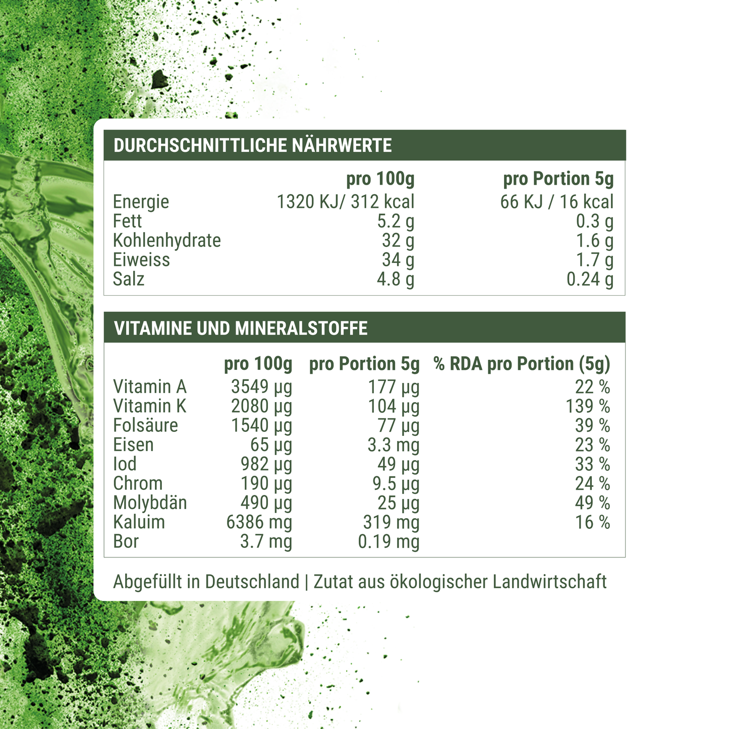 Sachet de recharge Poudre de jus d'herbe d'orge